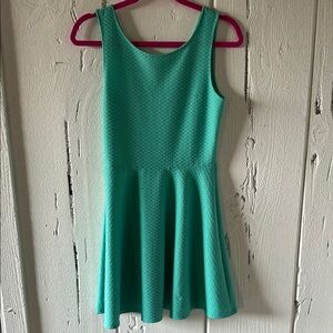 H&M Teal Textured Dress